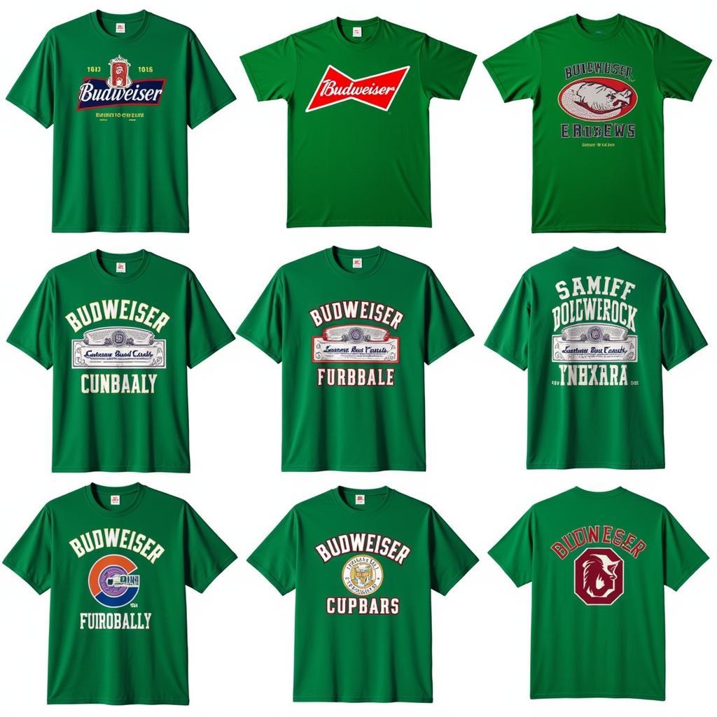 Different Green Budweiser Shirt Designs