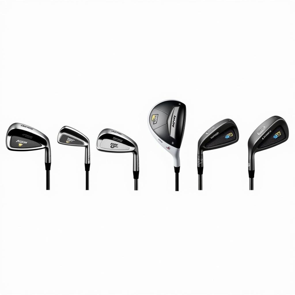 Comparison of different left-handed 6 hybrid club head designs