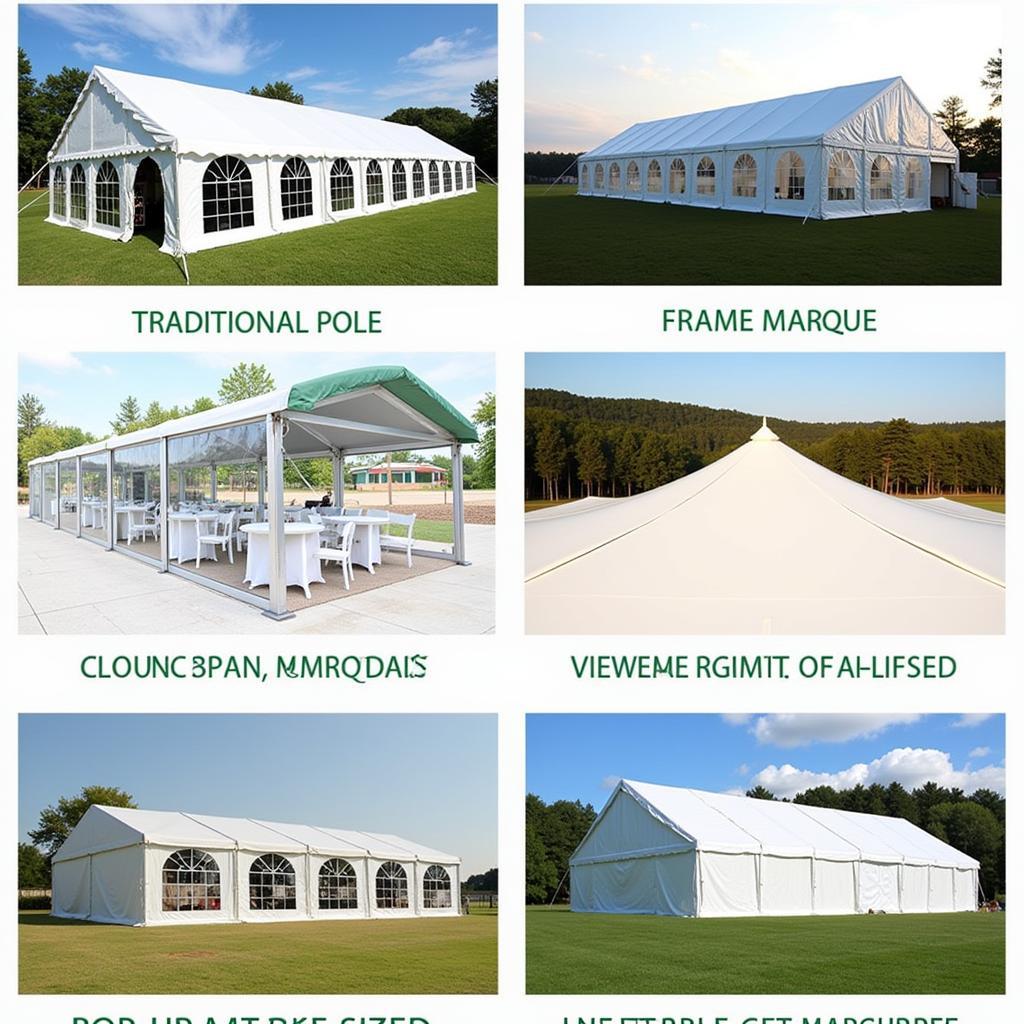 Different Marquee Sizes and Styles