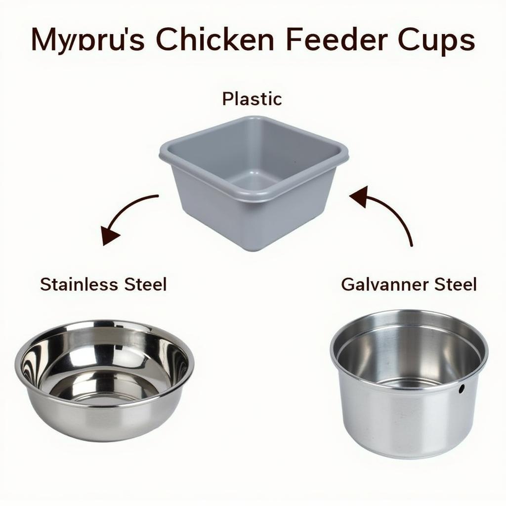 Different Materials of Chicken Feeder Cups