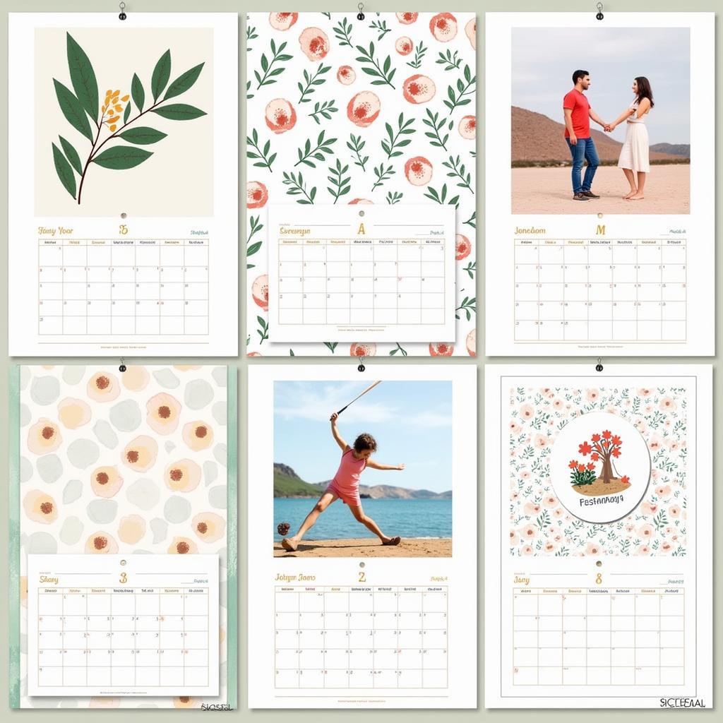 Different Oversized Calendar Styles