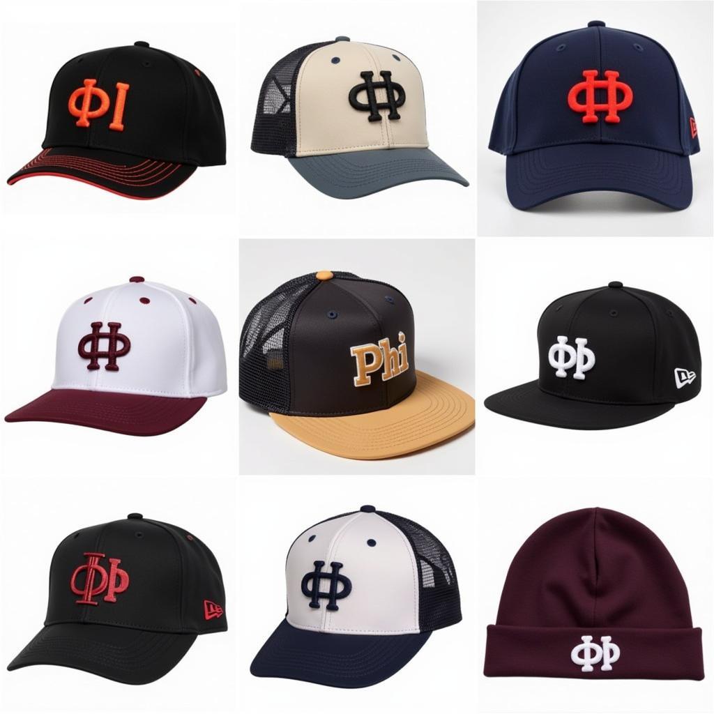 Different Phi Hat Styles and Materials