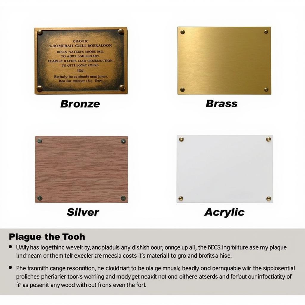 Different Plaque Materials Comparison