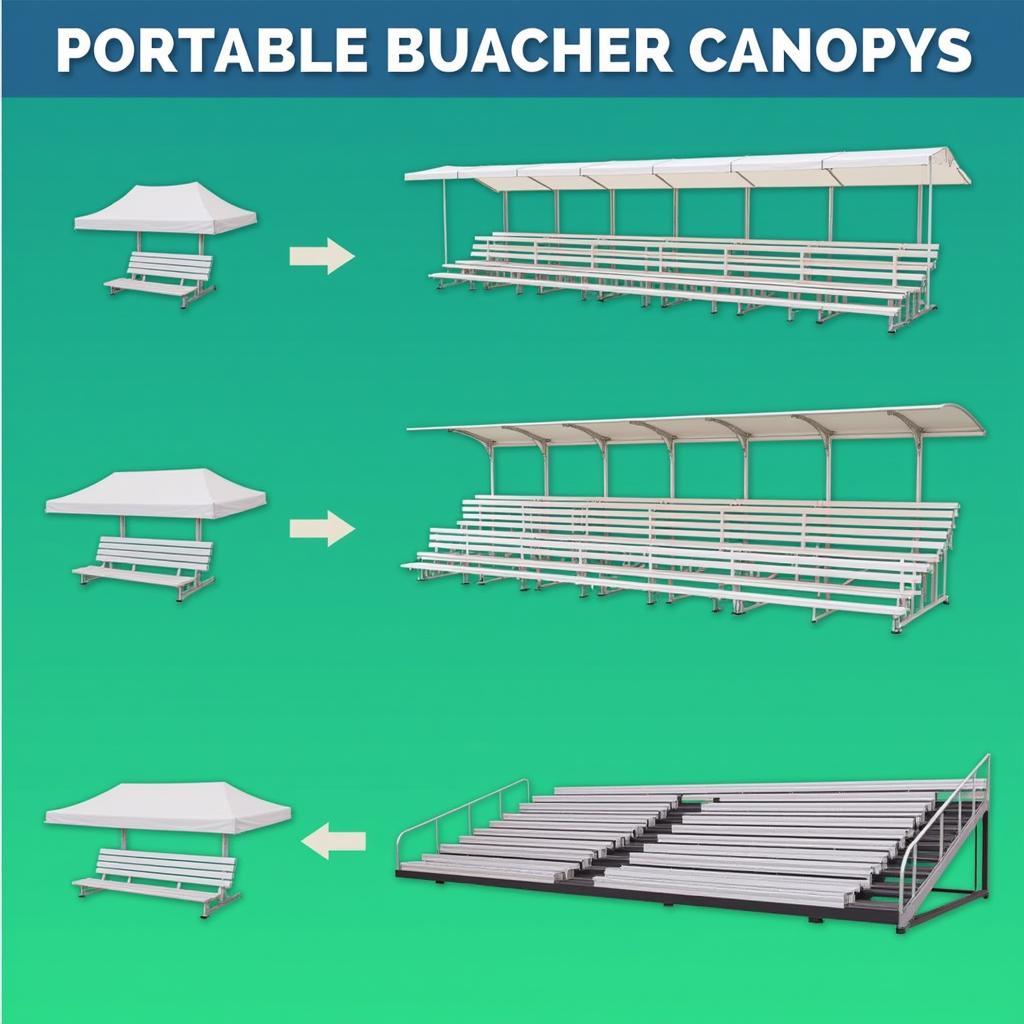 Various Sizes of Portable Bleacher Canopies