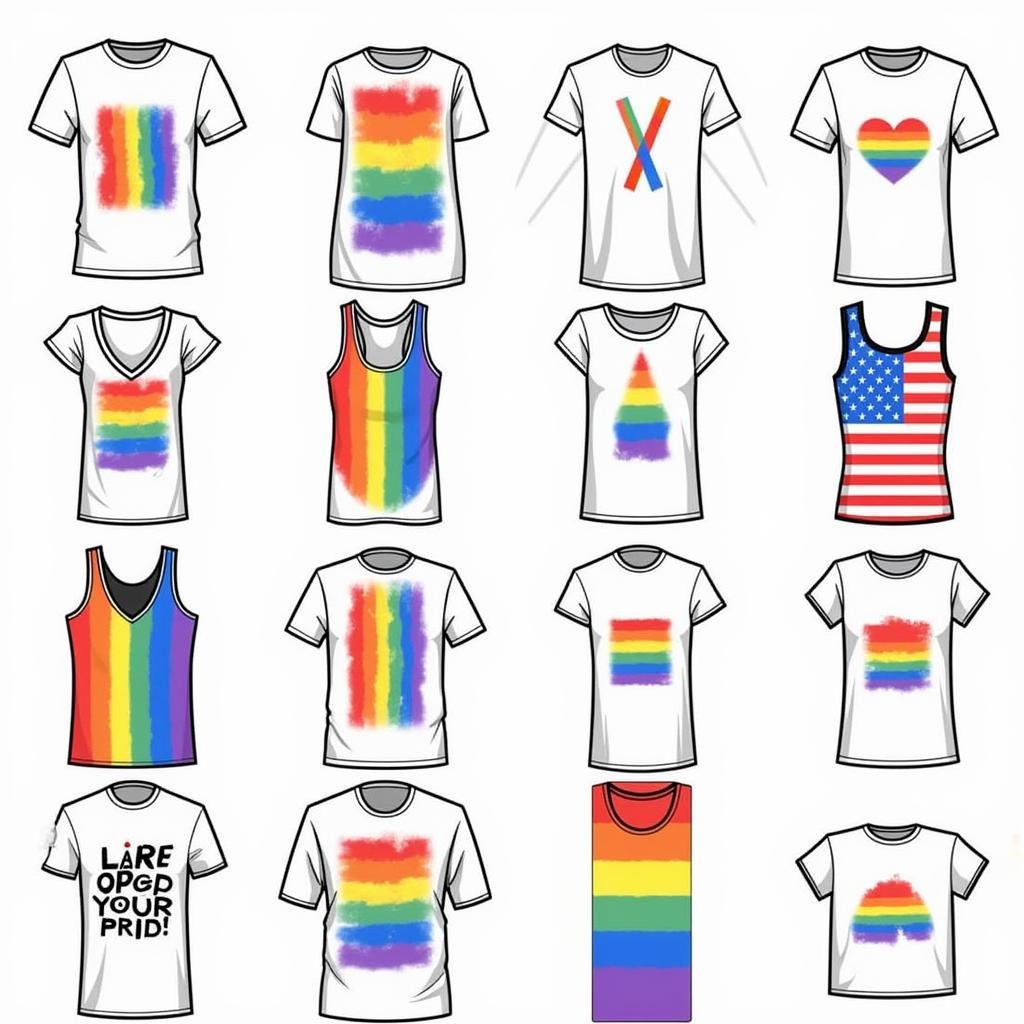 Different Pride Flag T-Shirt Styles