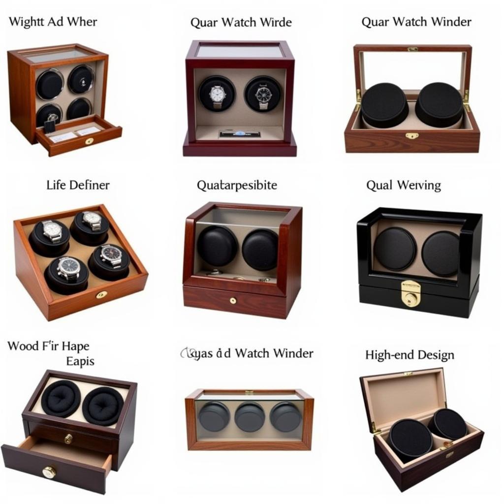 Various Quad Watch Winders on Display