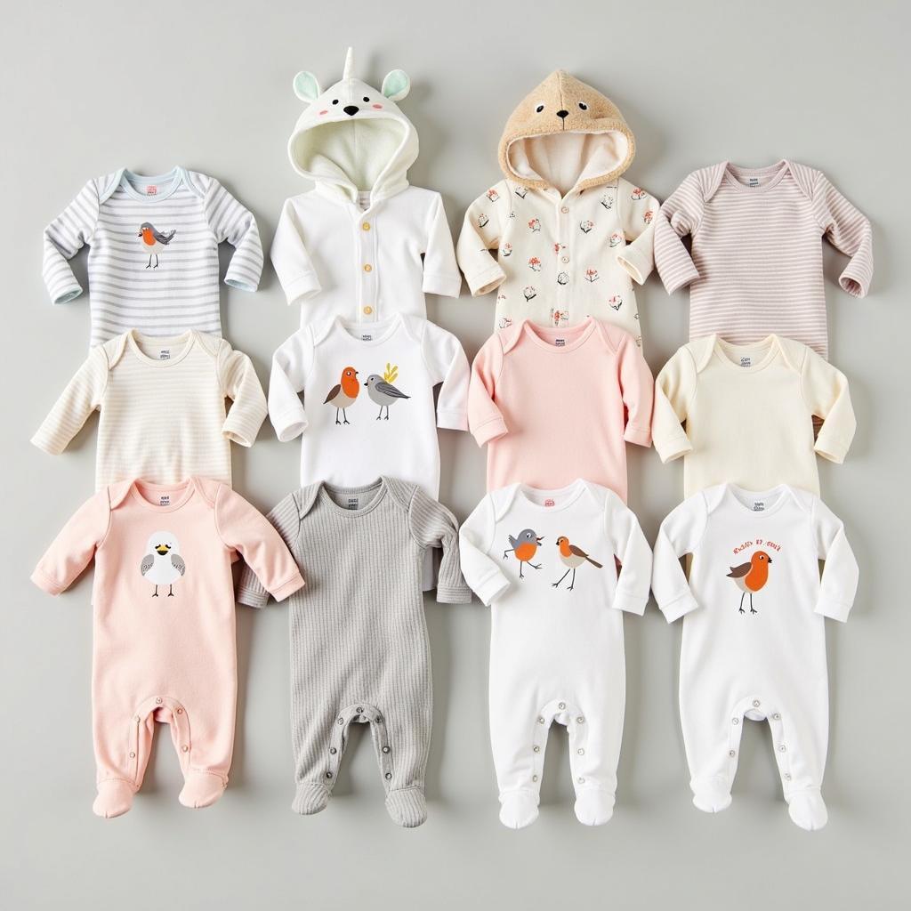 Variety of Robin Onesie Designs