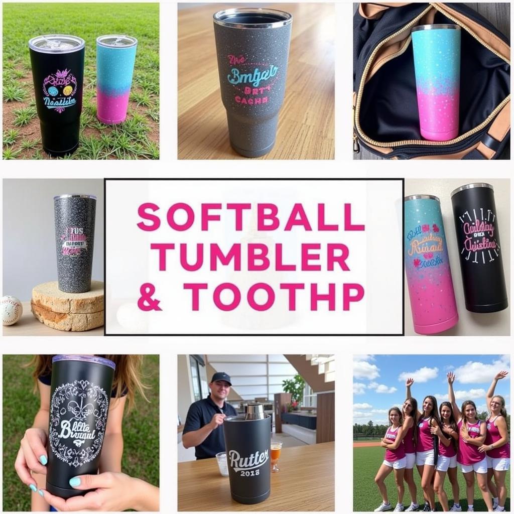 Variety of Softball Tumbler Designs and Styles