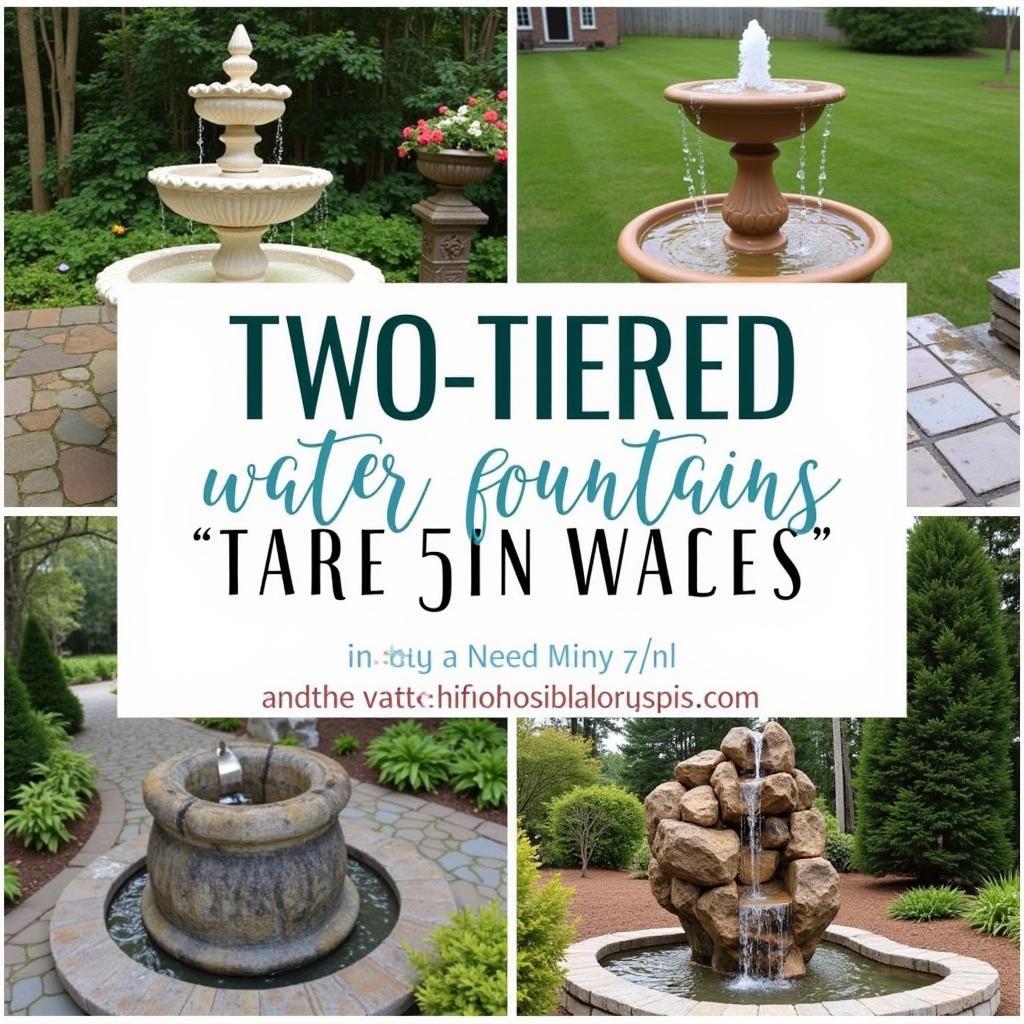 Different Styles of Two-Tiered Water Fountains