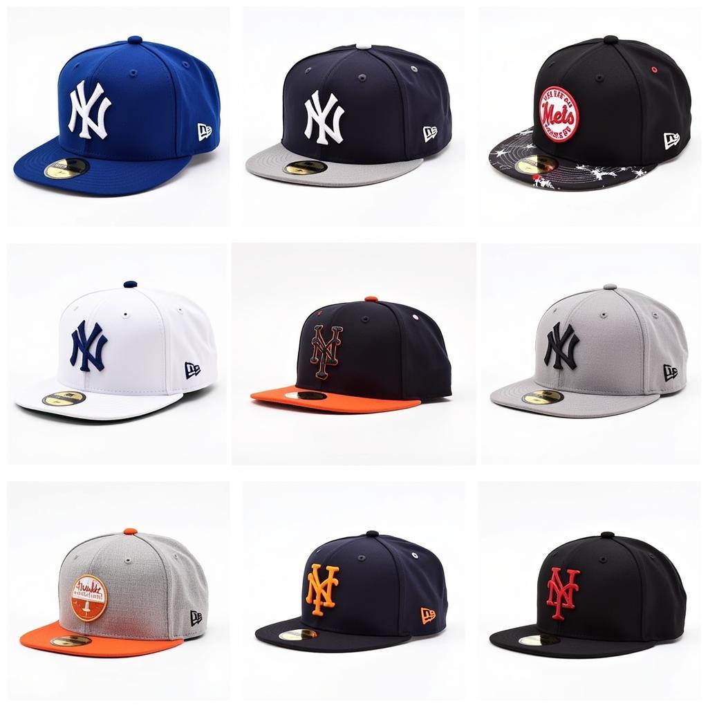 Different Styles of Yankees x Mets Hats