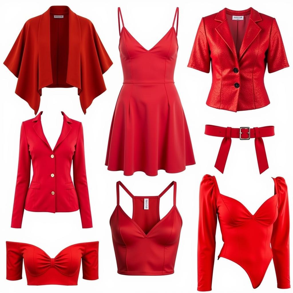 Different Styles of Red Rave Tops