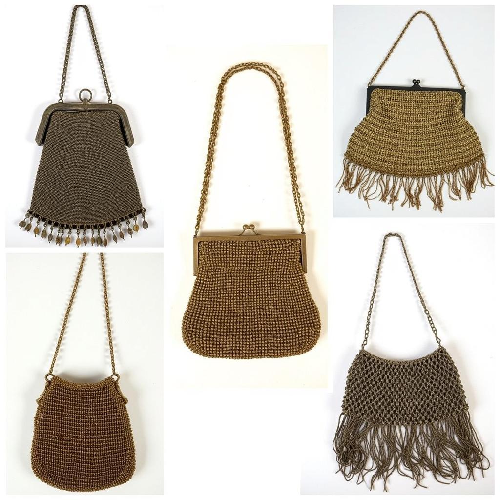 Various Types of Antique Mesh Handbags