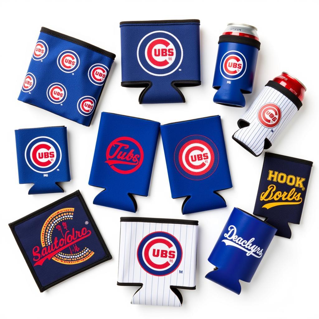 Variety of Chicago Cubs Beer Koozies