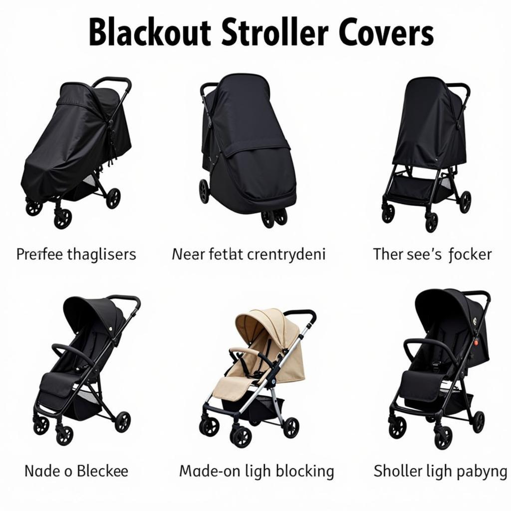 Different types of blackout stroller covers