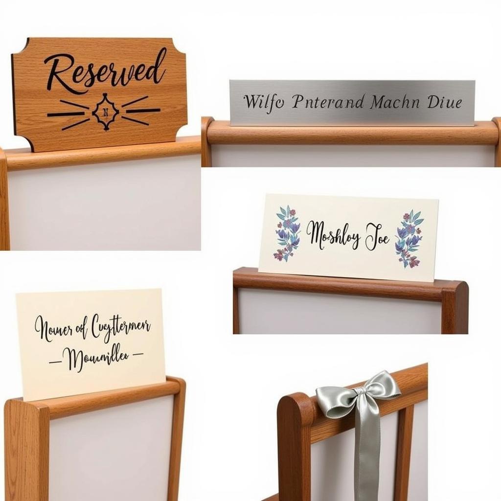 Different Types of Reserved Pew Signs