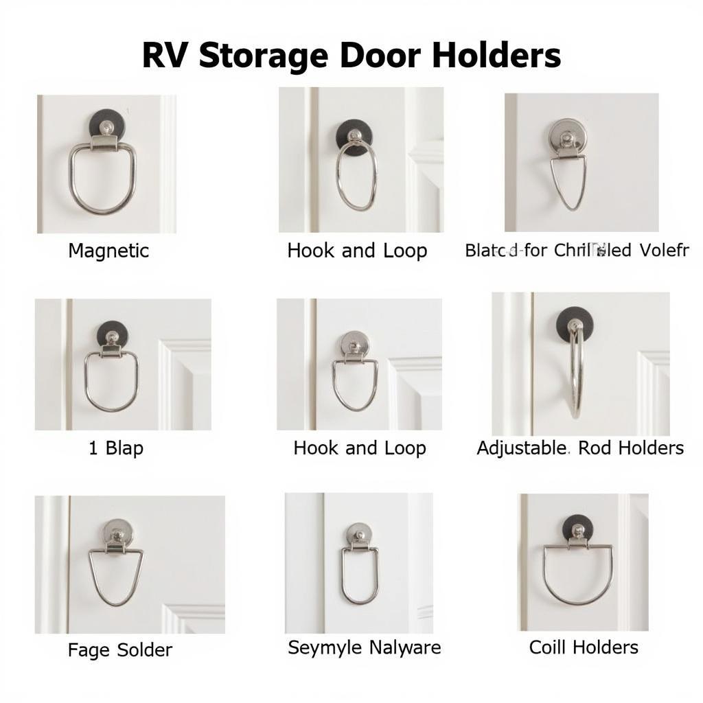 Various RV Storage Door Holders