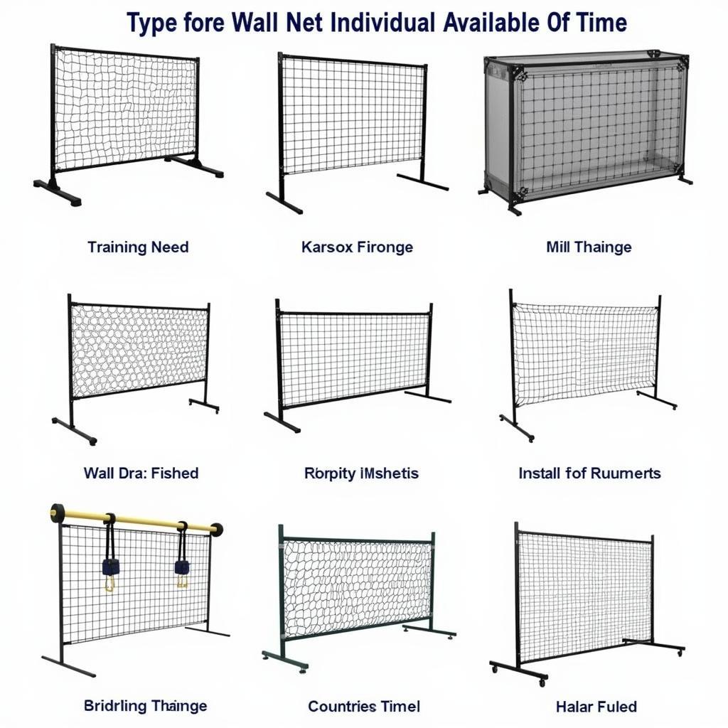 Various wall nets for different needs