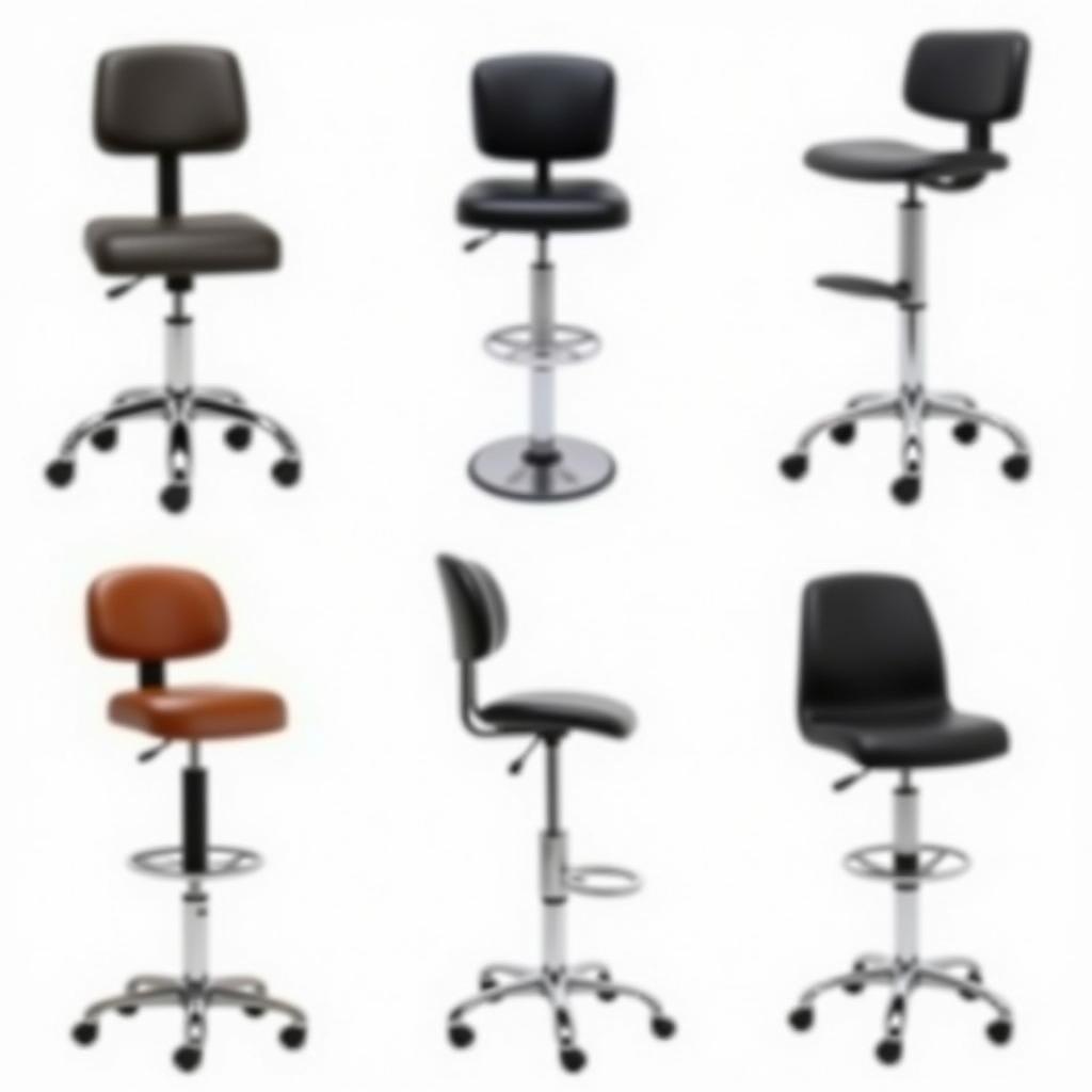 Different Types of Salon Stools with Backrests