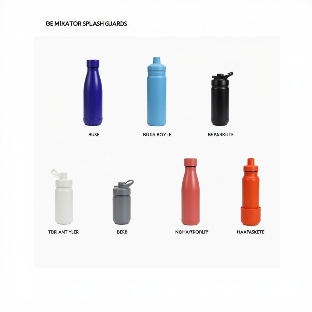 Different Water Bottle Splash Guards