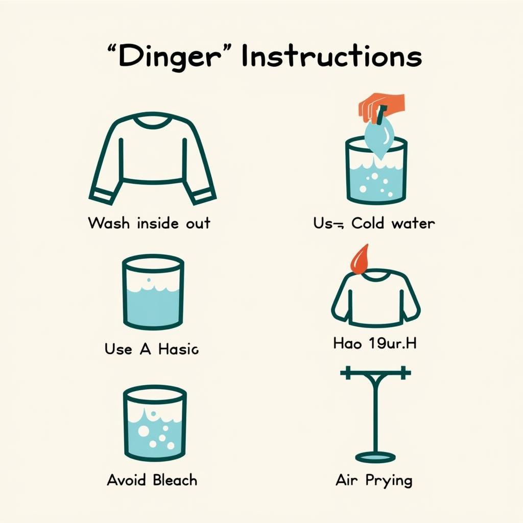 Illustrating how to care for your dinger shirt