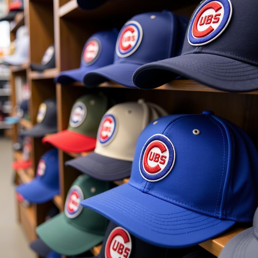 Display of City Connect Cubs Hats