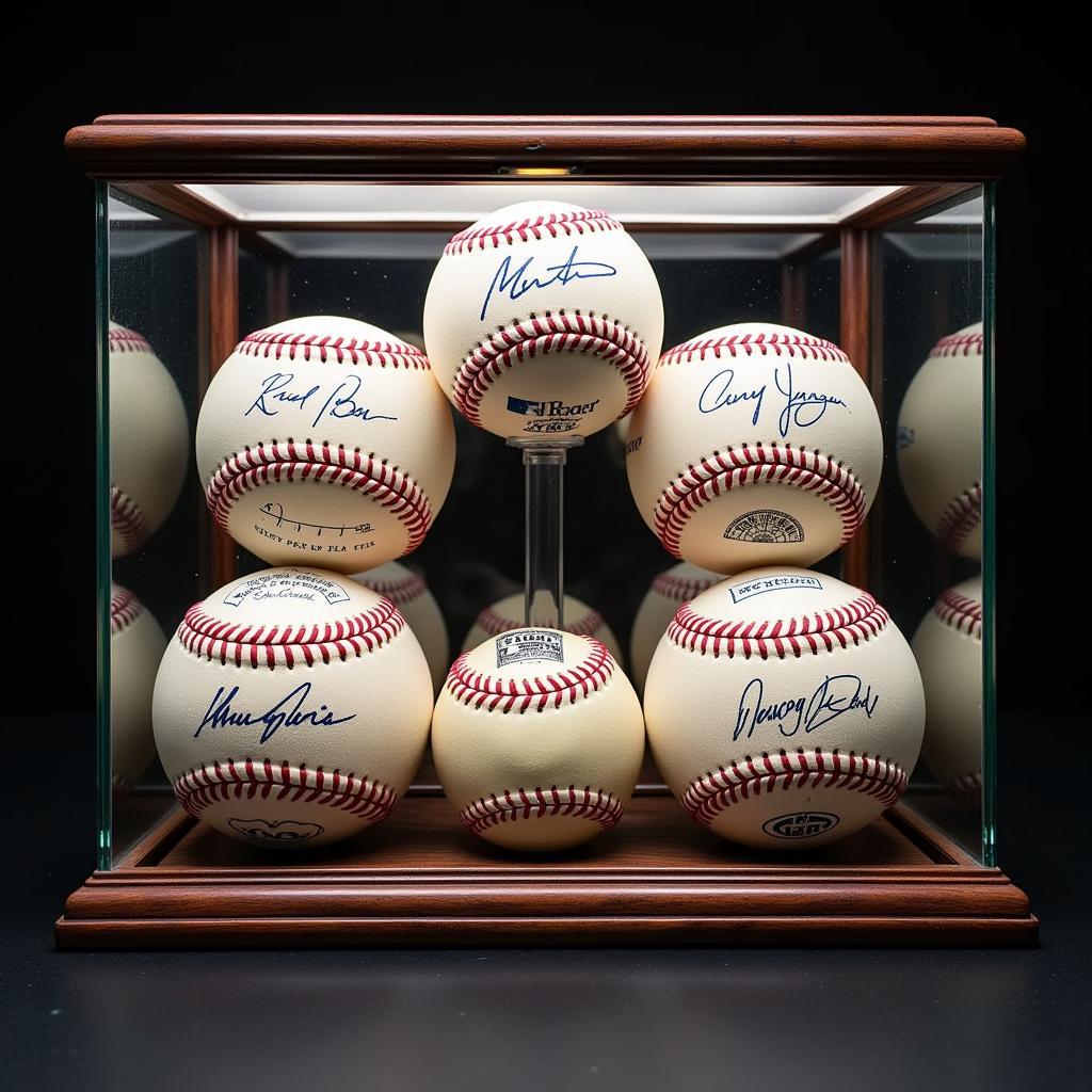 Displaying Collectable Baseballs in a UV-Protected Case