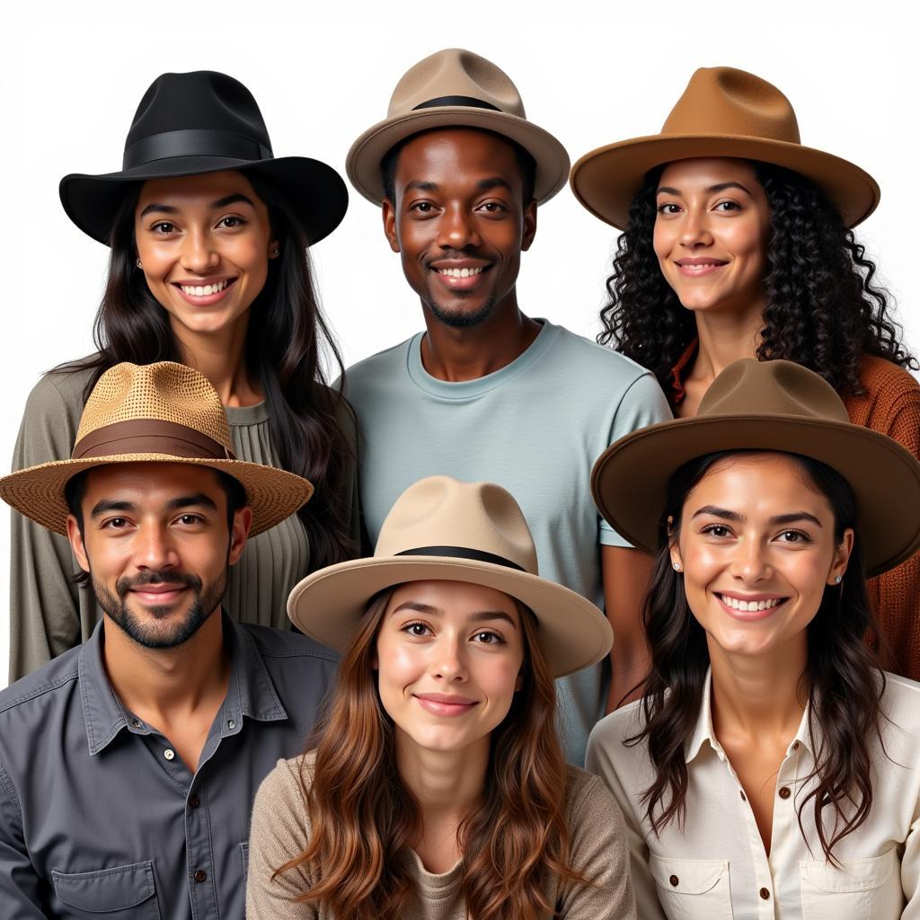 Diverse individuals wearing hats, challenging the "felons hat" stereotype