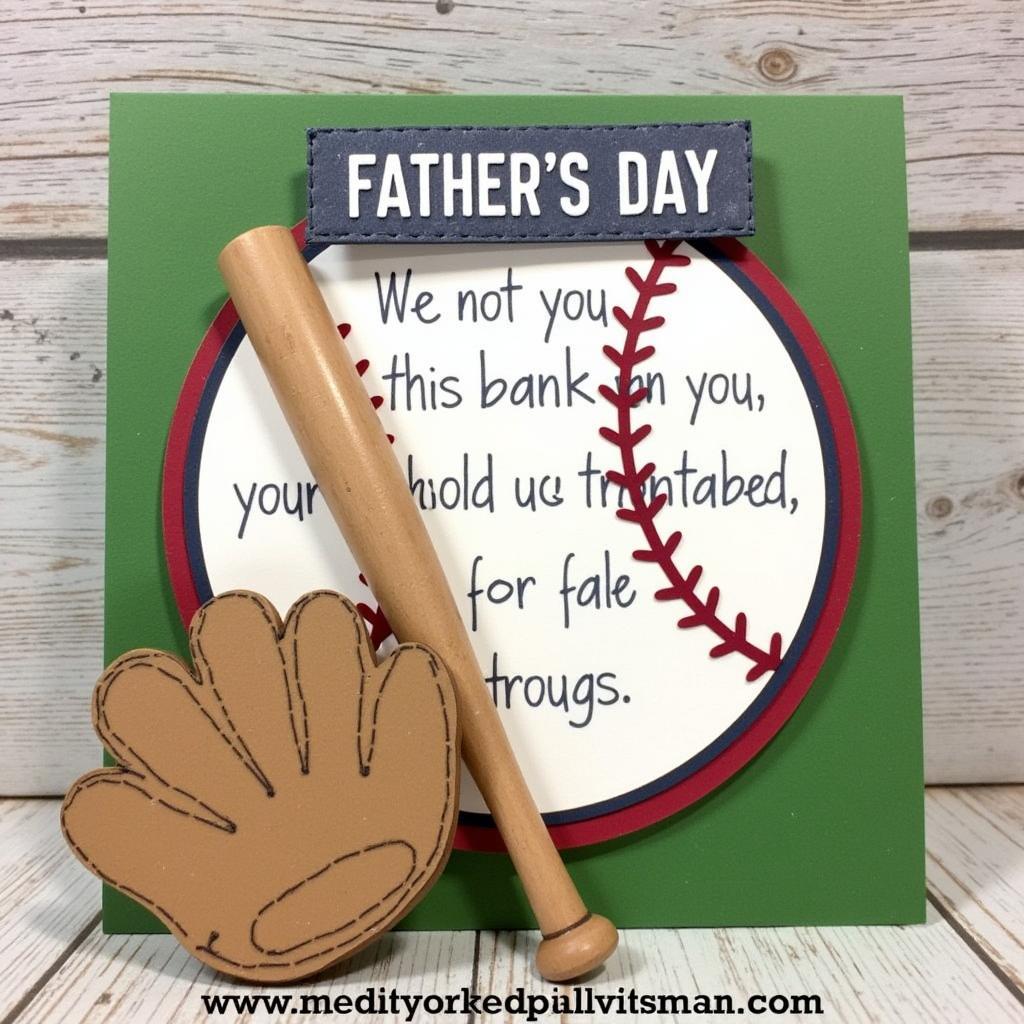 Handmade Baseball Father's Day Card