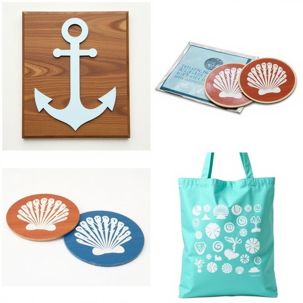 DIY Coastal Themed Gifts Using Stencils