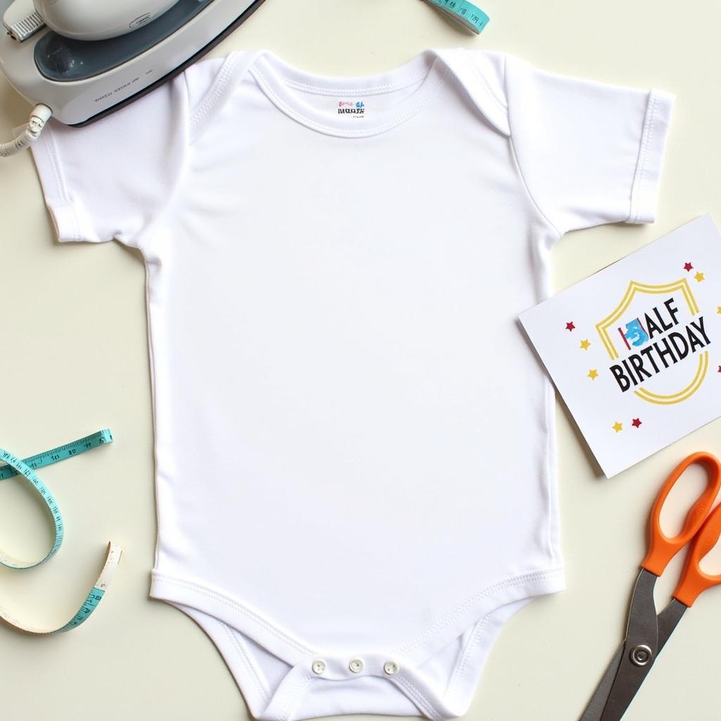 DIY Half Birthday Onesie with Iron-on Transfer