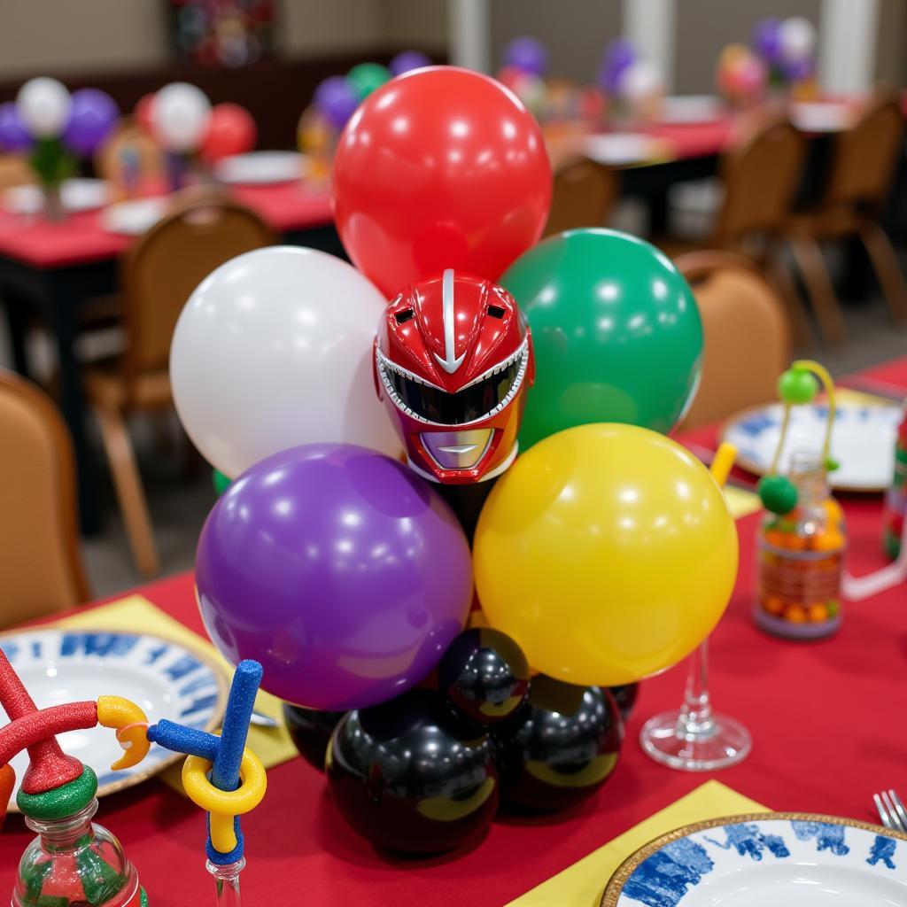 DIY Power Rangers Balloon Centerpiece