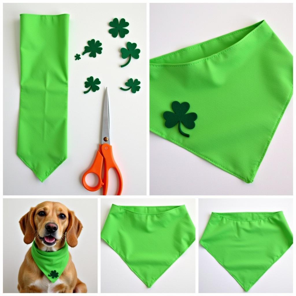 DIY Shamrock Dog Bandana for St. Patrick's Day