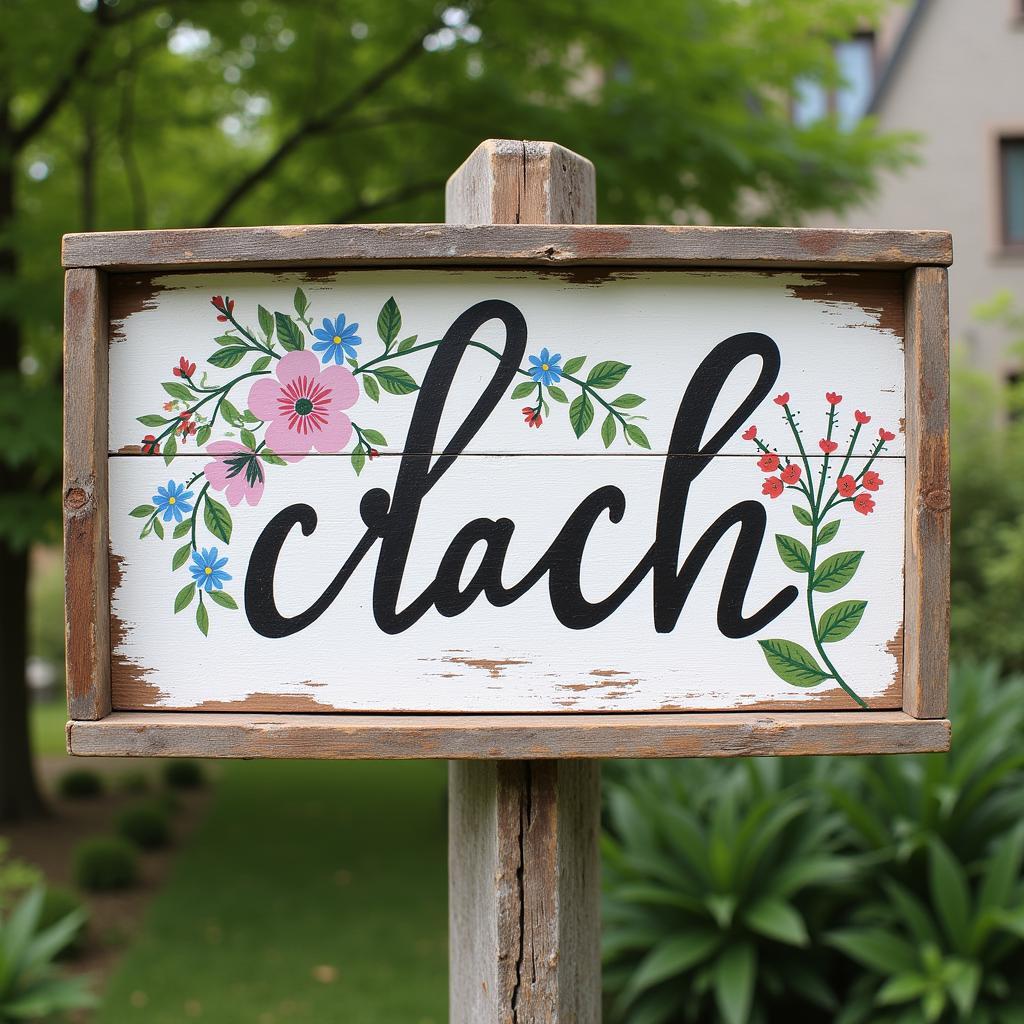 DIY Vintage Garden Sign Made from Reclaimed Wood