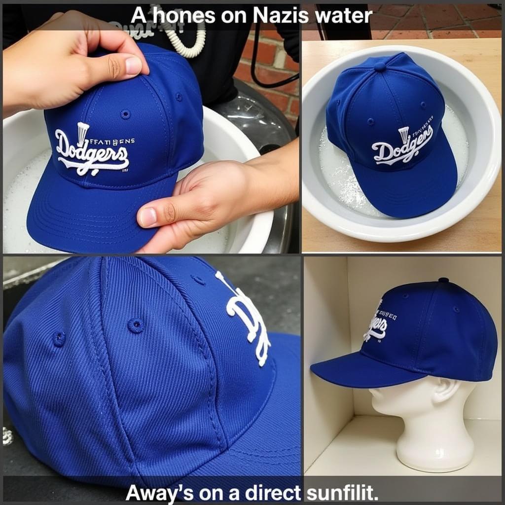 Proper care and storage for a Dodgers hat with Japanese writing