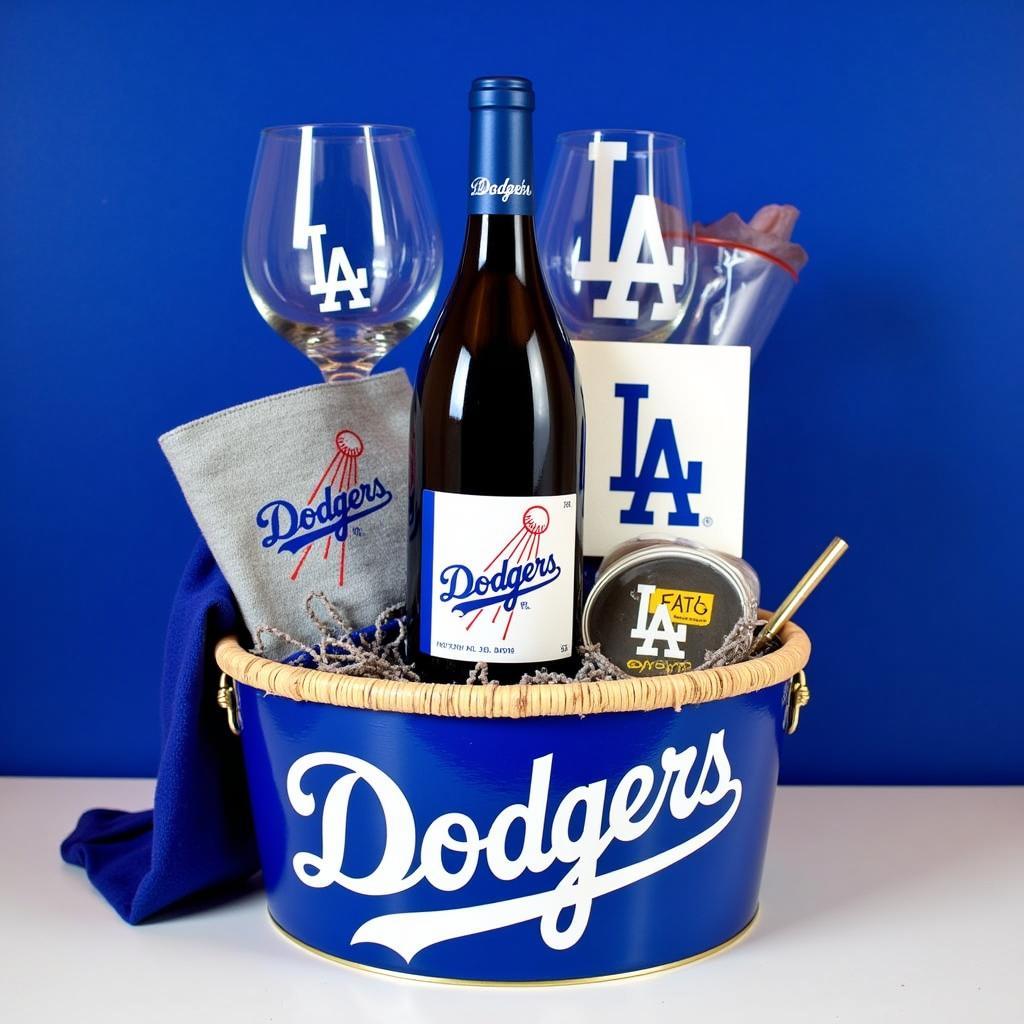 Dodgers Wine Gift Basket