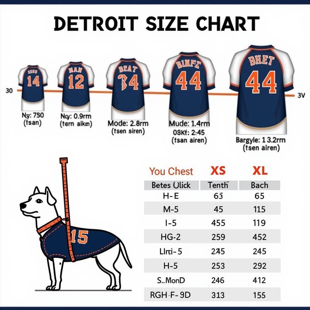 Dog Detroit Tigers Jersey Size Chart