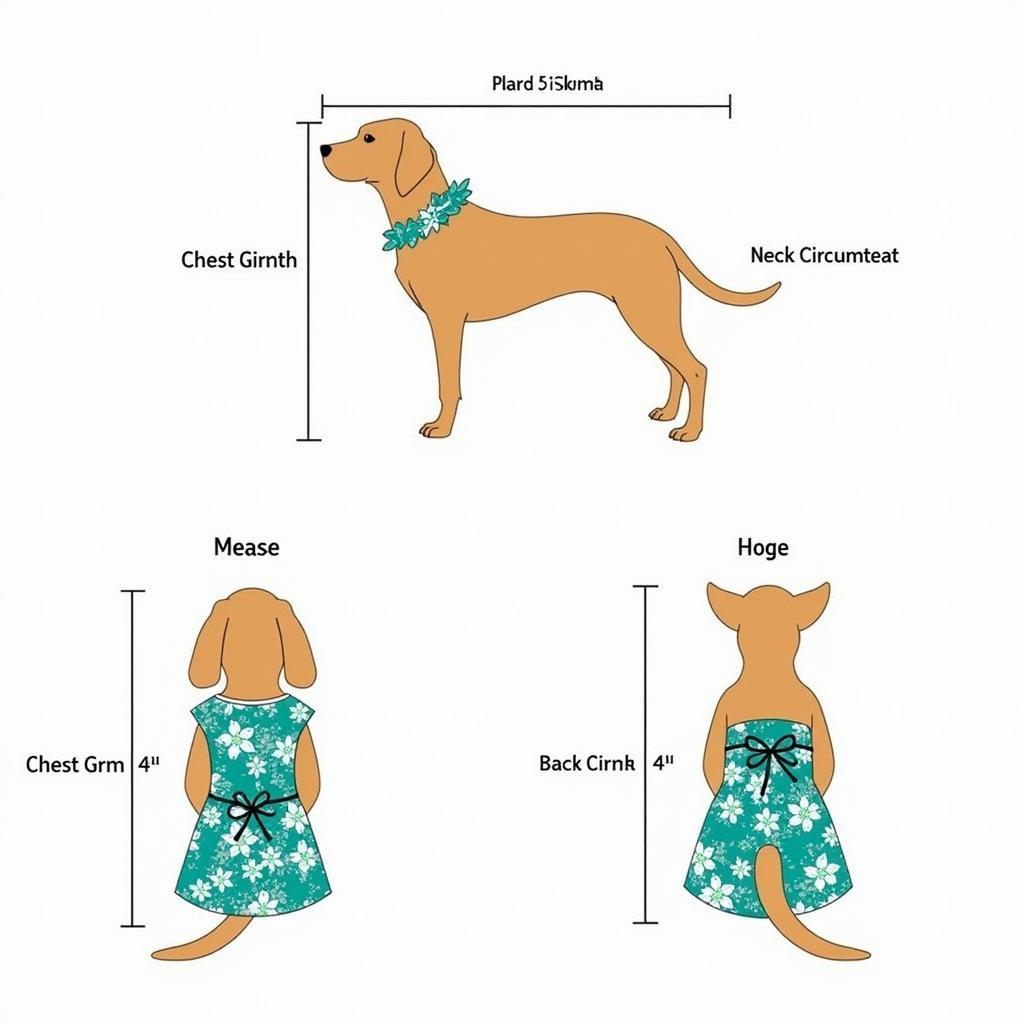 Dog Hawaiian Dress Fitting Guide