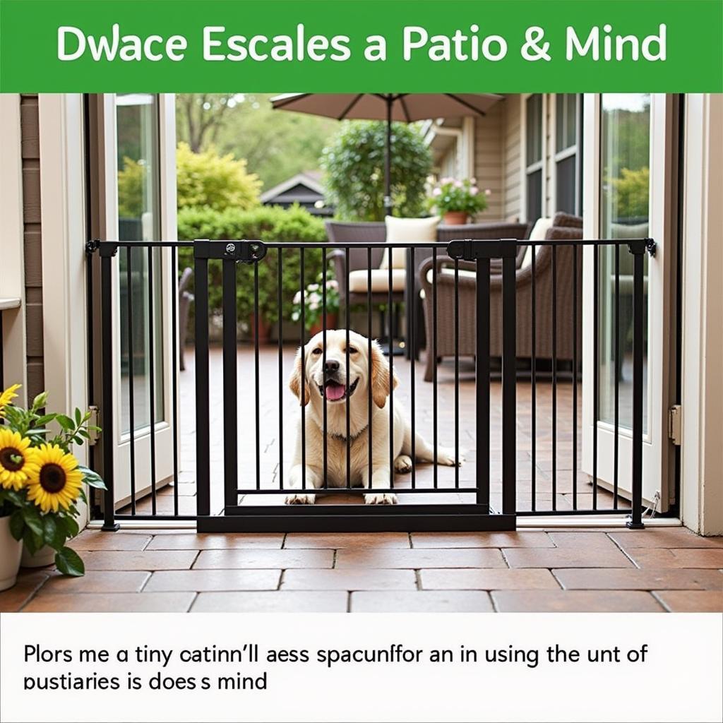 Dog Safe on Patio with Gate