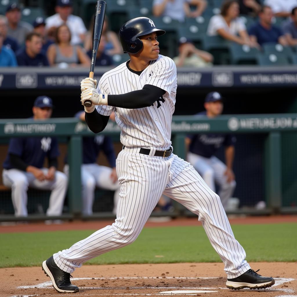 Dominguez Swinging a Bat