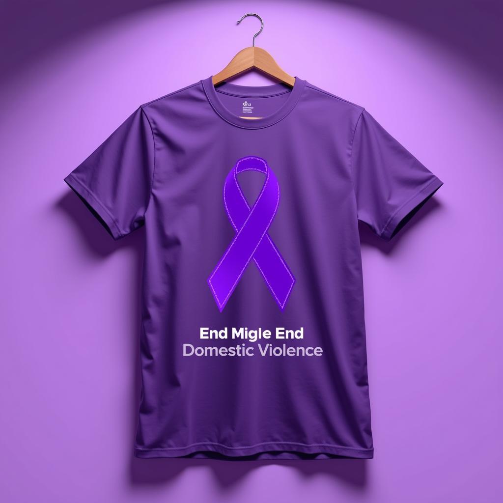 Purple Ribbon Domestic Violence Awareness Shirt