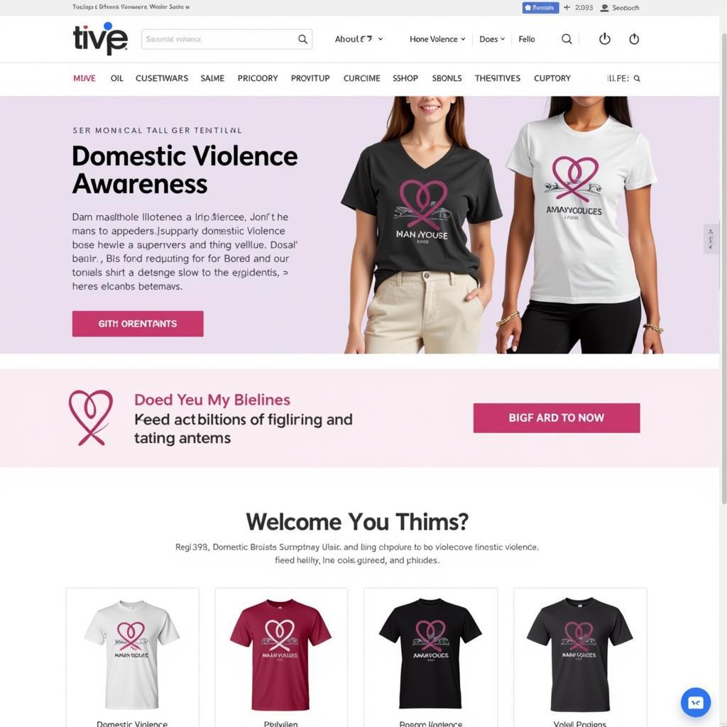 Domestic Violence Awareness Shirts Available for Purchase Online