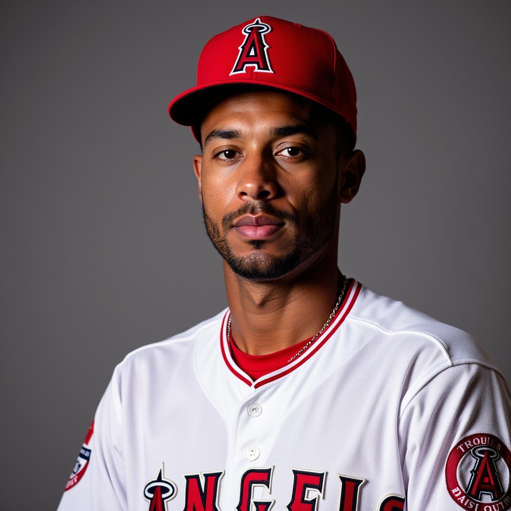 Donnie Moore Portrait in California Angels Uniform