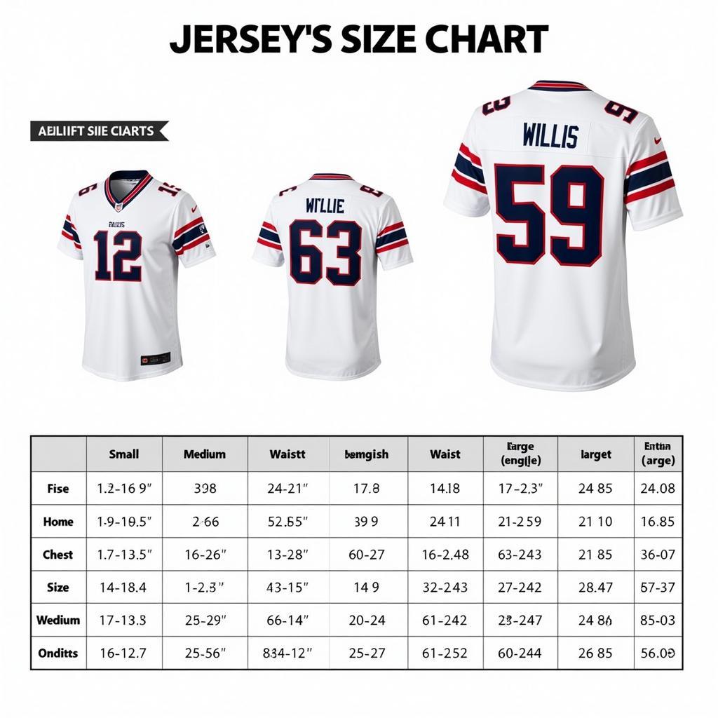 Dontrelle Willis Jersey Size Chart