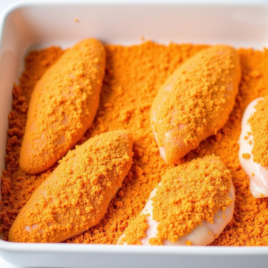 Dorito Crusted Chicken Breasts Ready to Bake