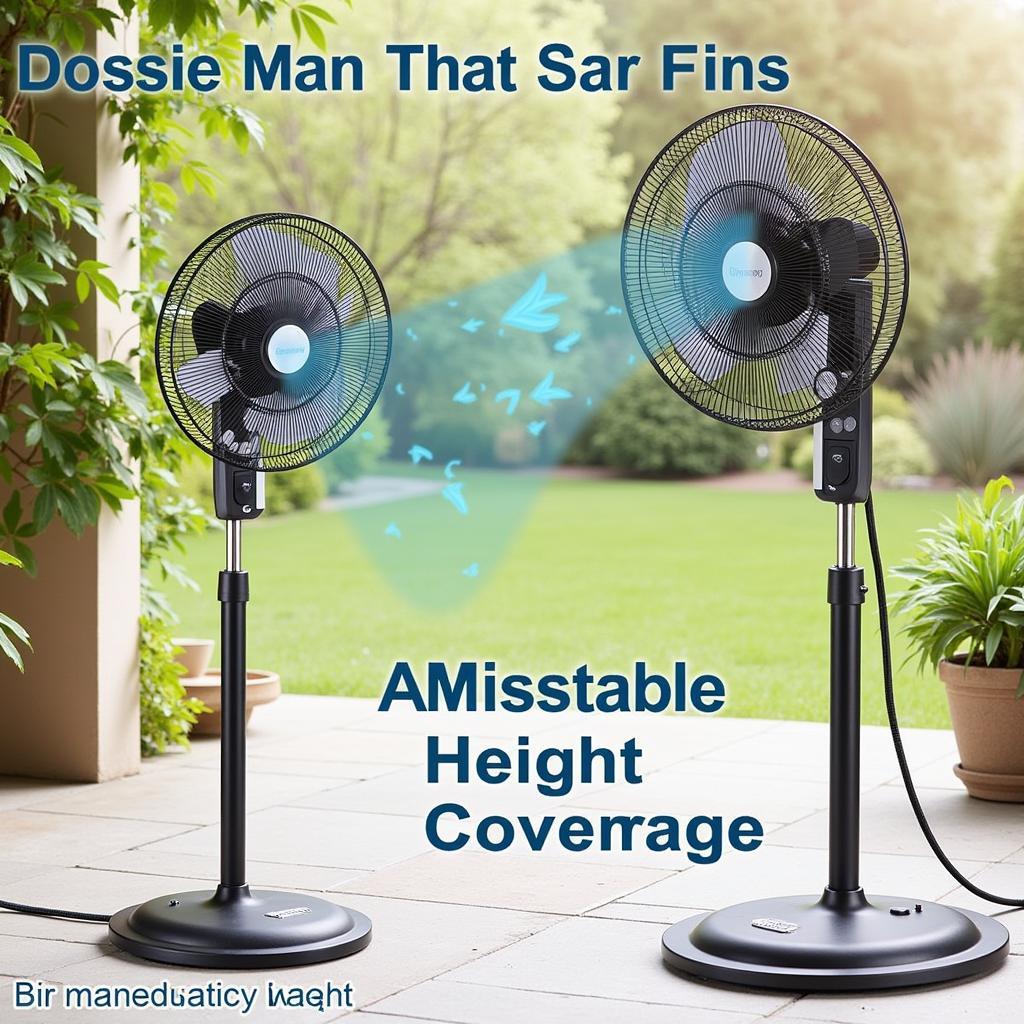 Double Fan Outdoor Pedestal Fans