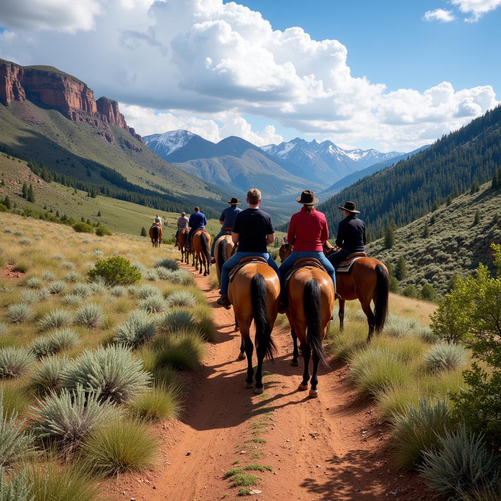 Horseback riding at Double H Ranch New Mexico