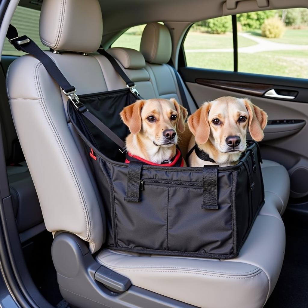 Dual Dog Car Seat Prioritizing Safety