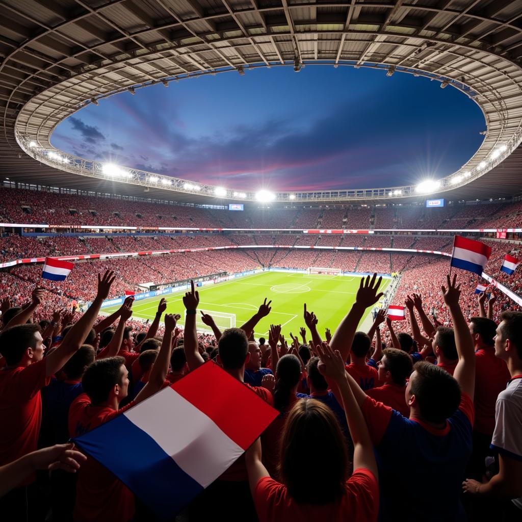 Passionate Dutch Fans Cheering for Their Team