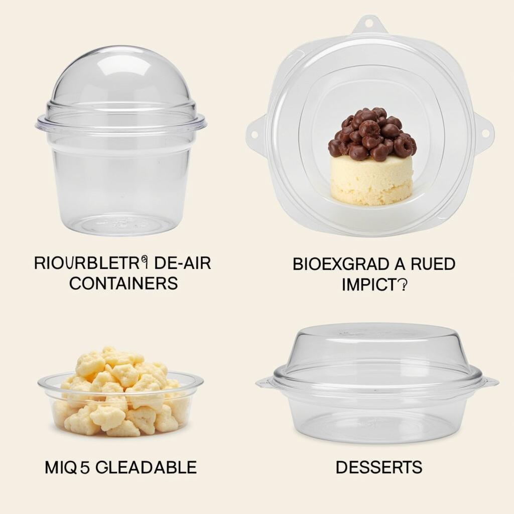 Eco-Friendly Clear Plastic Dessert Containers