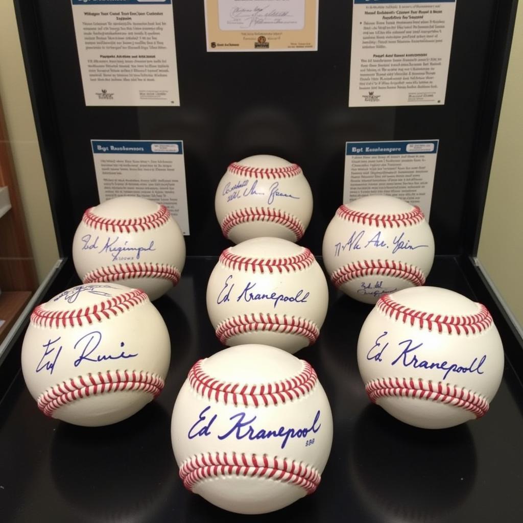 A Collection of Ed Kranepool Signed Baseballs